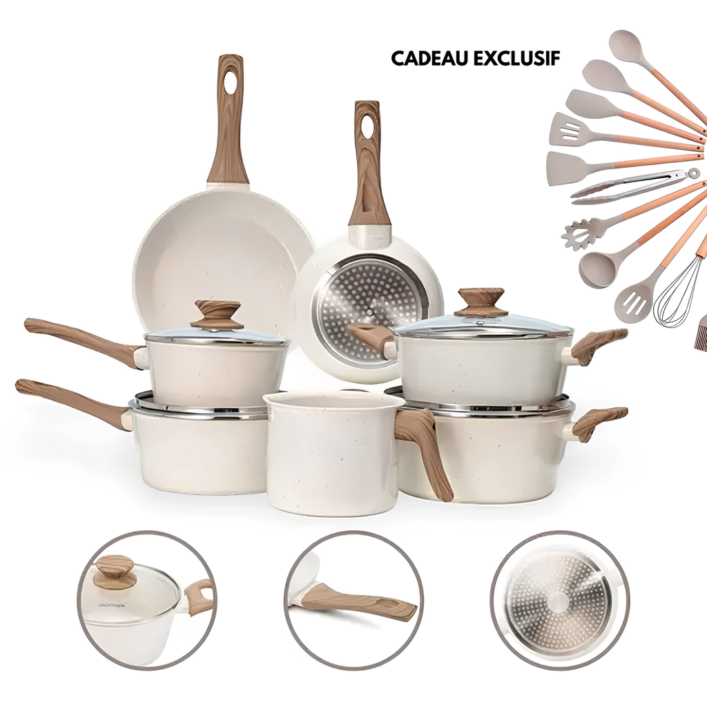 🔥 OFFRE SPÉCIALE : 9 Casseroles + 13 Ustensiles Offerts – Choisissez Votre Couleur Préférée !