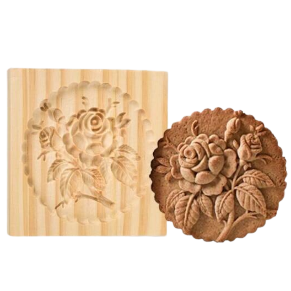 Moule à biscuits en bois