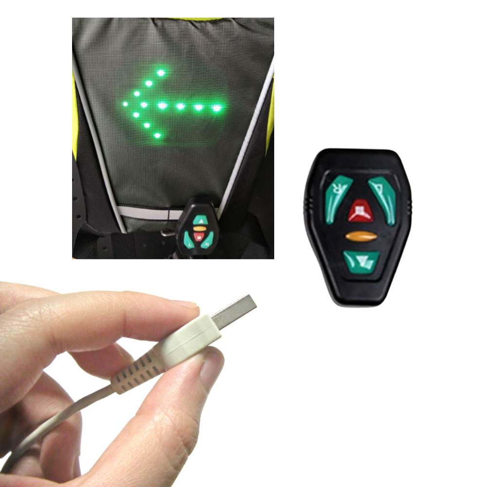 Gilet de cyclisme réfléchissant à LED