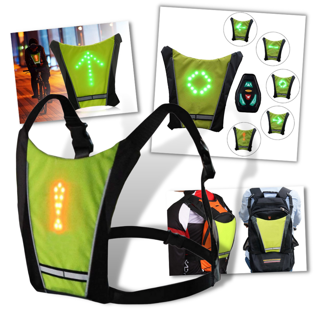 Gilet de cyclisme réfléchissant à LED