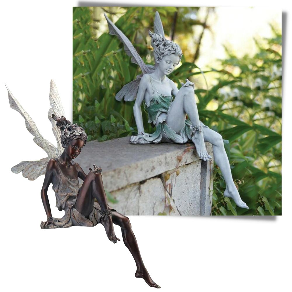 Ornement de jardin en forme de statue de fée