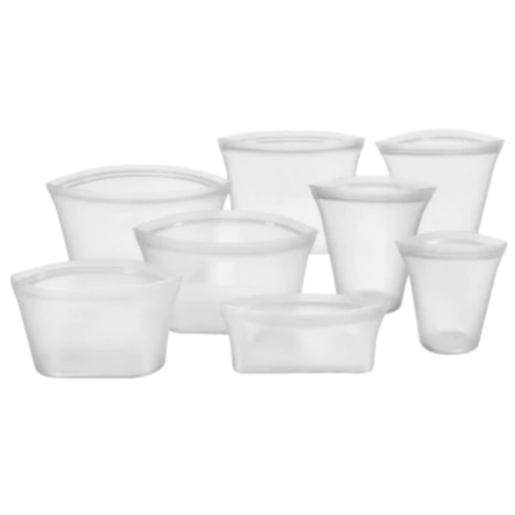 Lot de 8 sacs réutilisables en silicone pour aliments