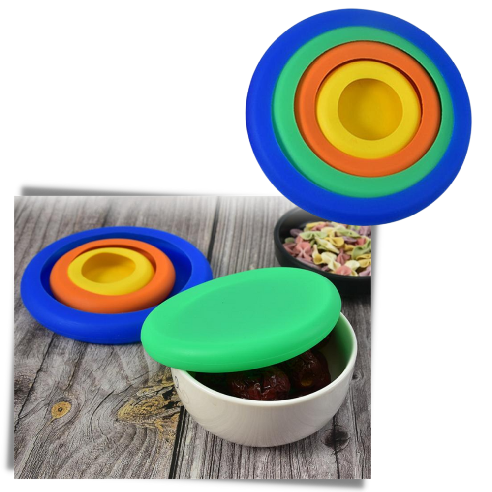 Lot de 4 couvercles en silicone