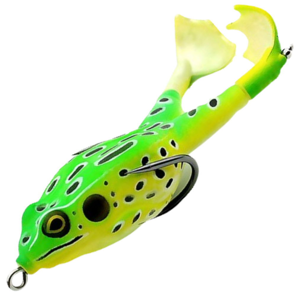 Leurre de pêche en silicone en forme de grenouille
