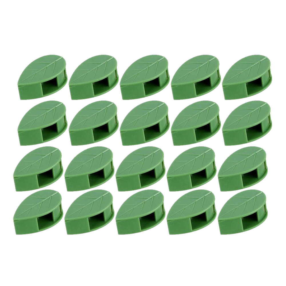 Lot de 20 attaches adhésives en forme de feuille