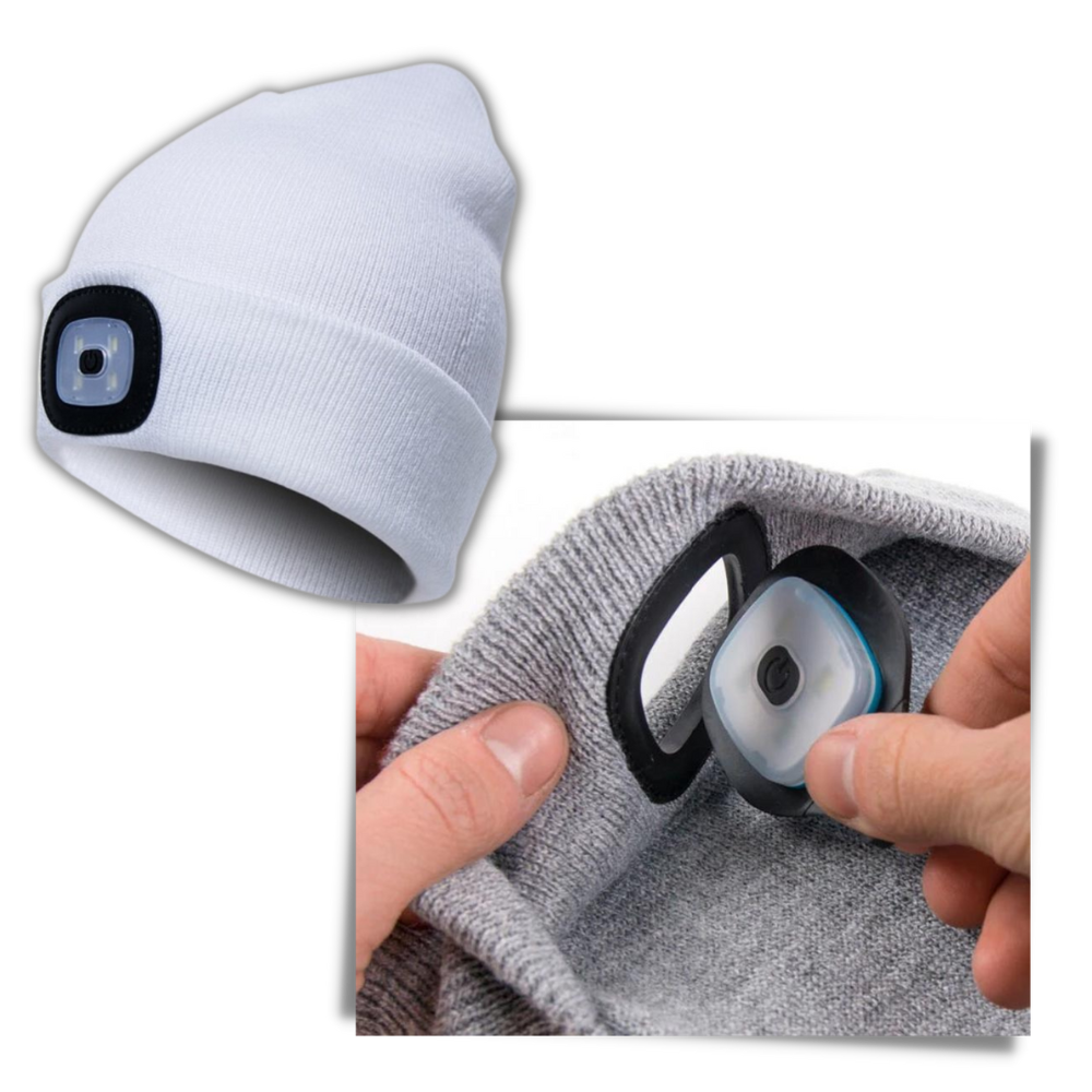 Bonnet avec lumière LED