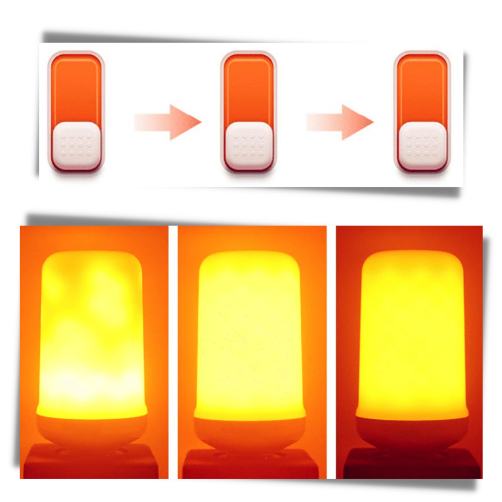 Lampe LED effet flamme