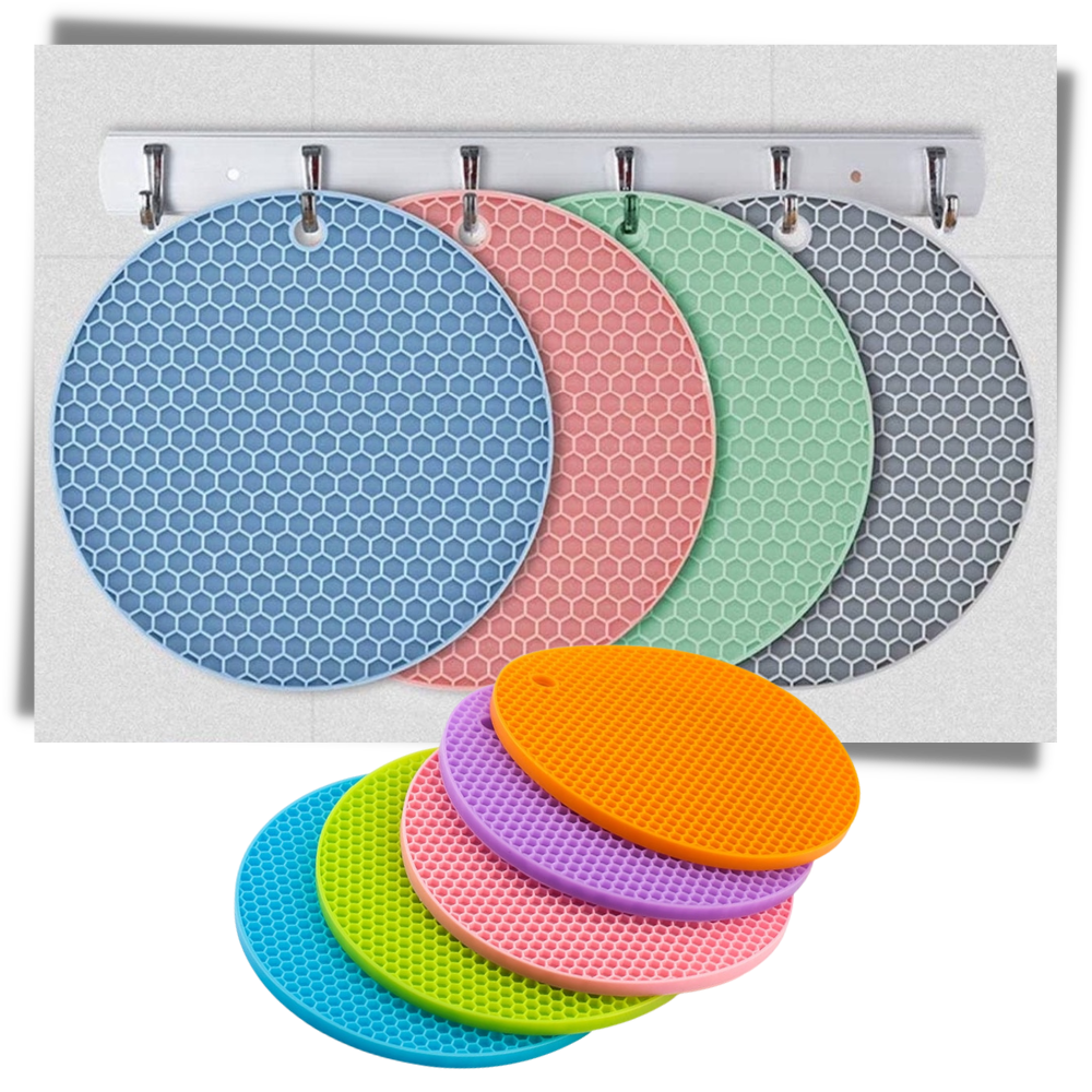 Sous-verre porte-pot en silicone