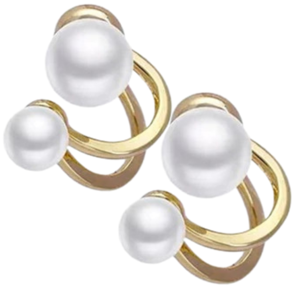 Pendants d'oreilles en perles vintage