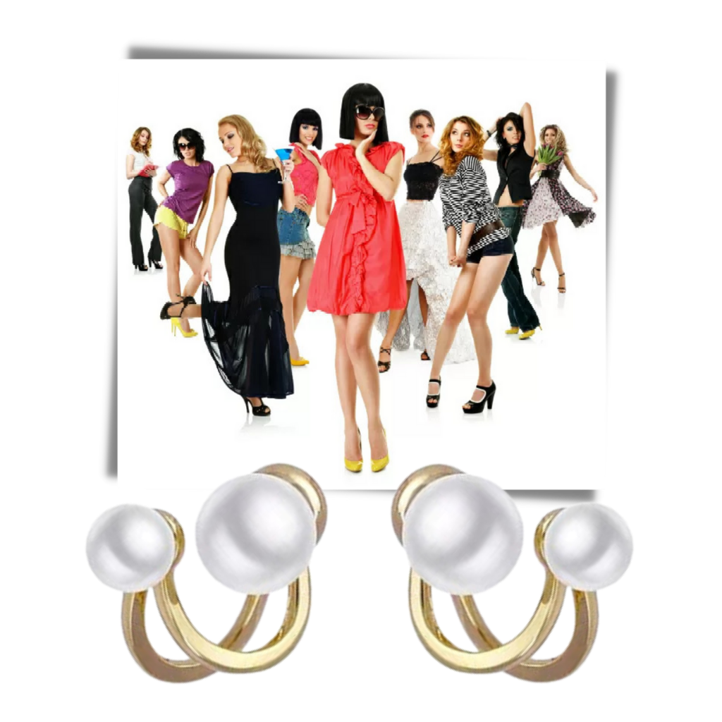 Pendants d'oreilles en perles vintage