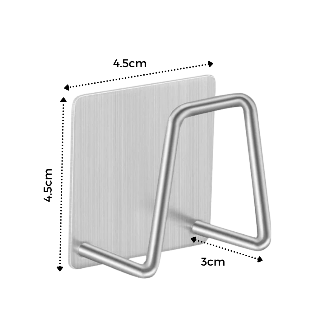 Lot de 2 porte-éponge en acier inoxydable