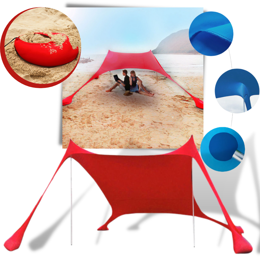 Tente d'ombrage légère pour la plage