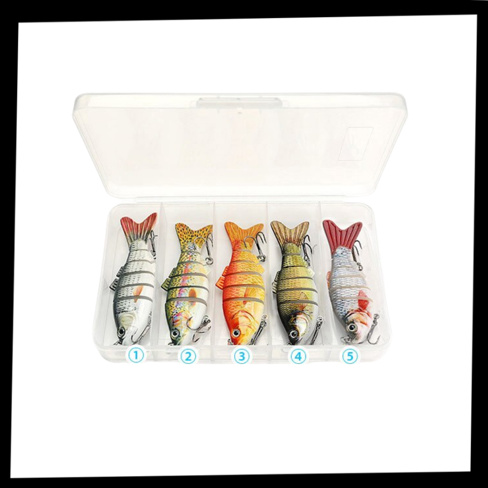 Lot de leurres de pêche artificiels Wobbler