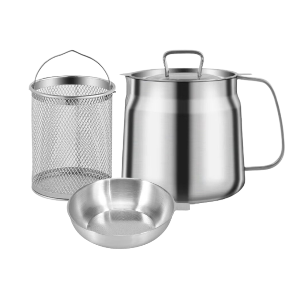 Friteuse en acier inoxydable 2 en 1