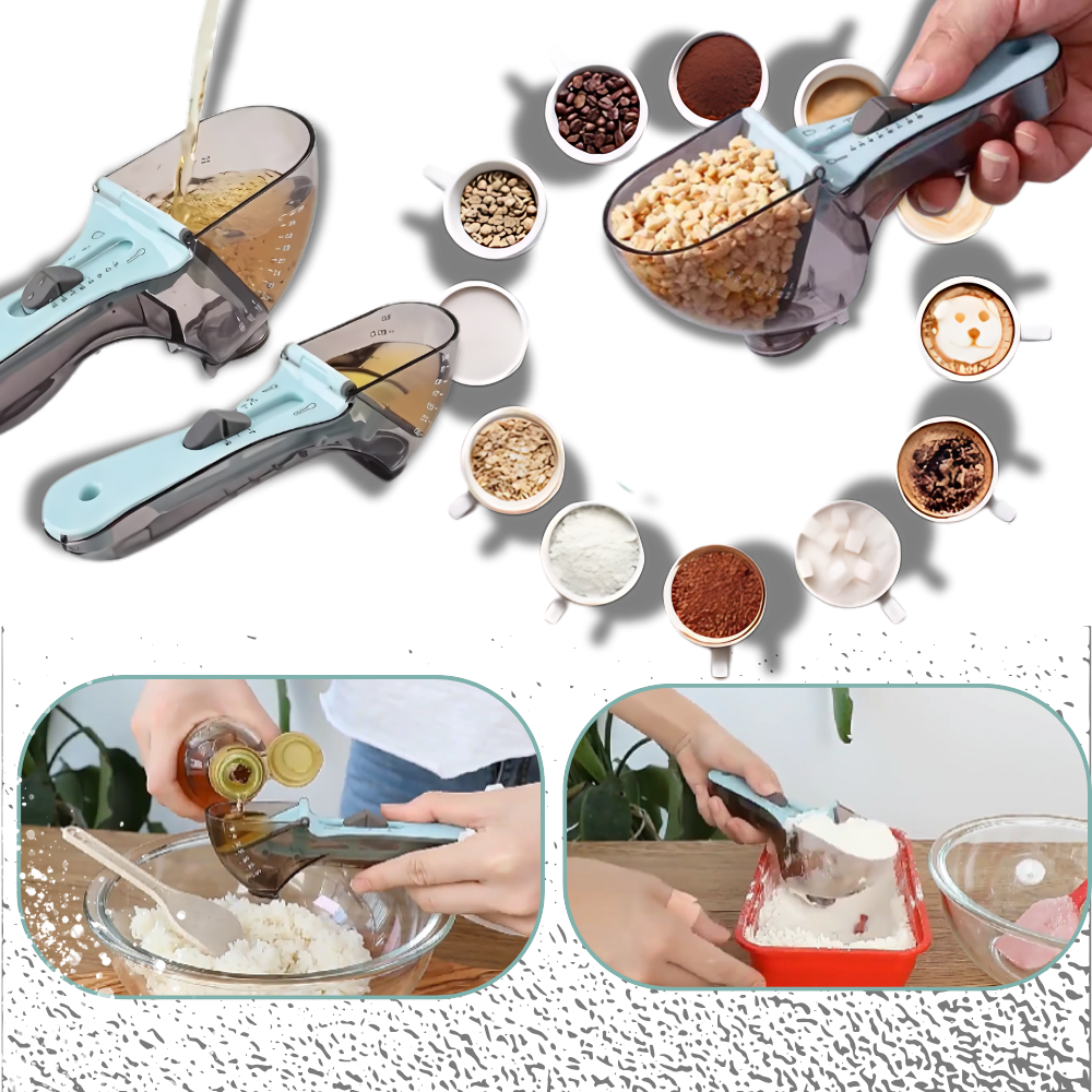 Cuillère à mesurer réglable 2 en 1