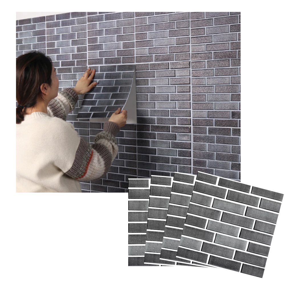 Carreaux muraux en mousse 3D à décoller et à coller