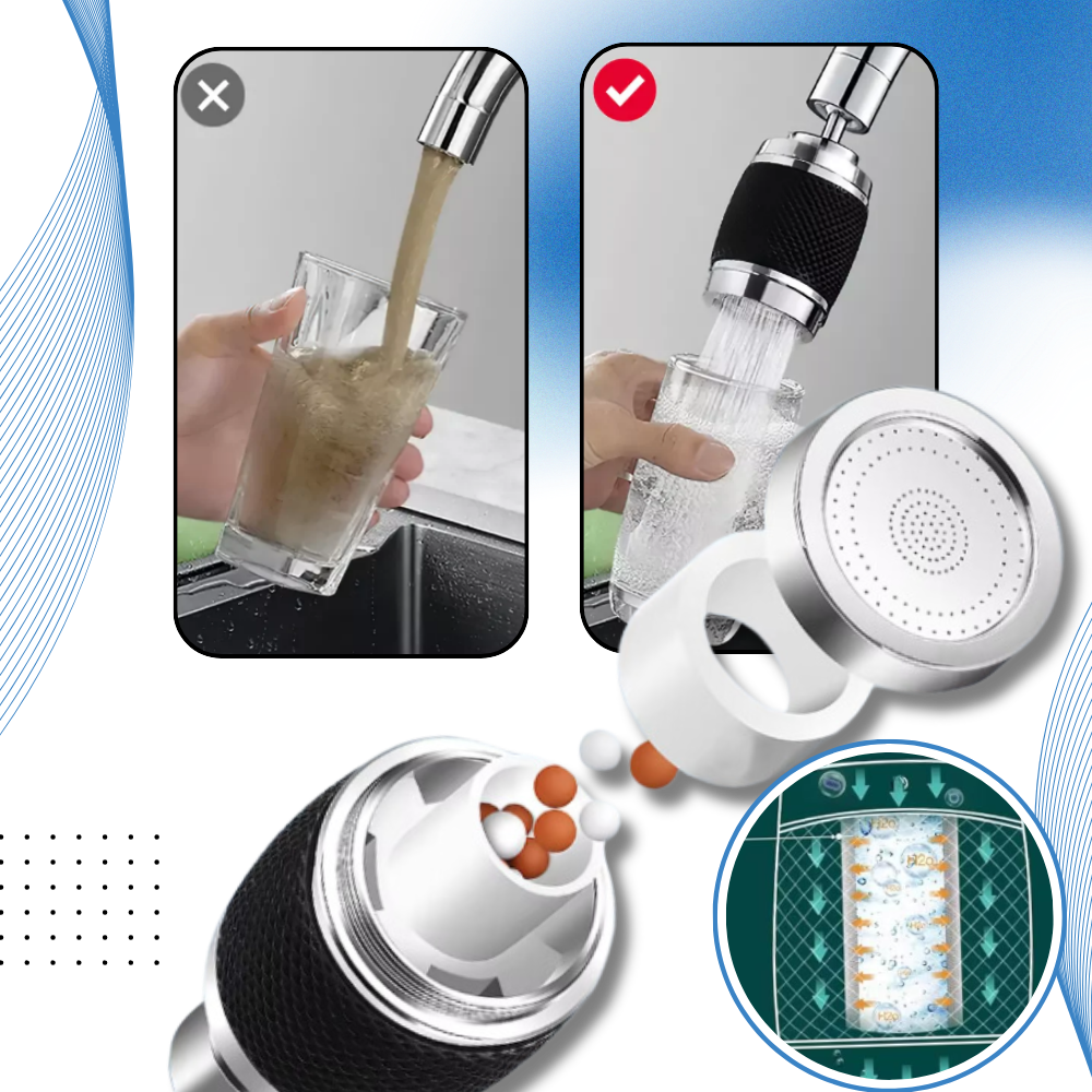 Filtre à eau monté sur robinet 360° à 3 modes