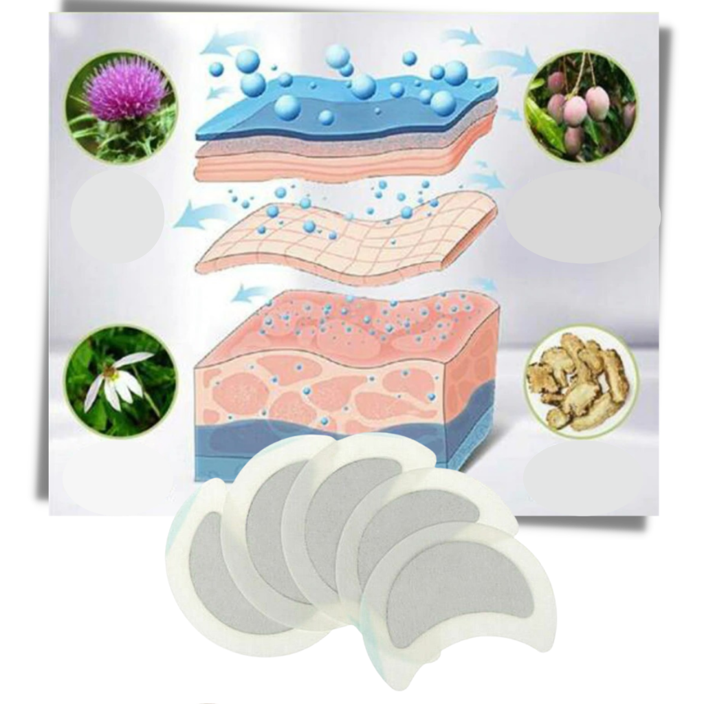 5 Patchs lymphatiques à base de plantes anti-transpiration