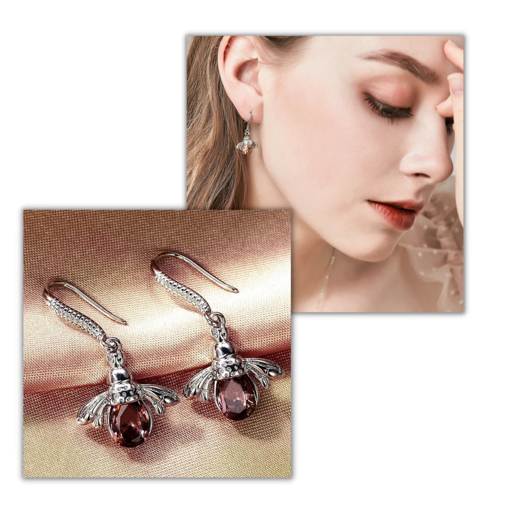Boucles d'oreilles en forme d'abeille