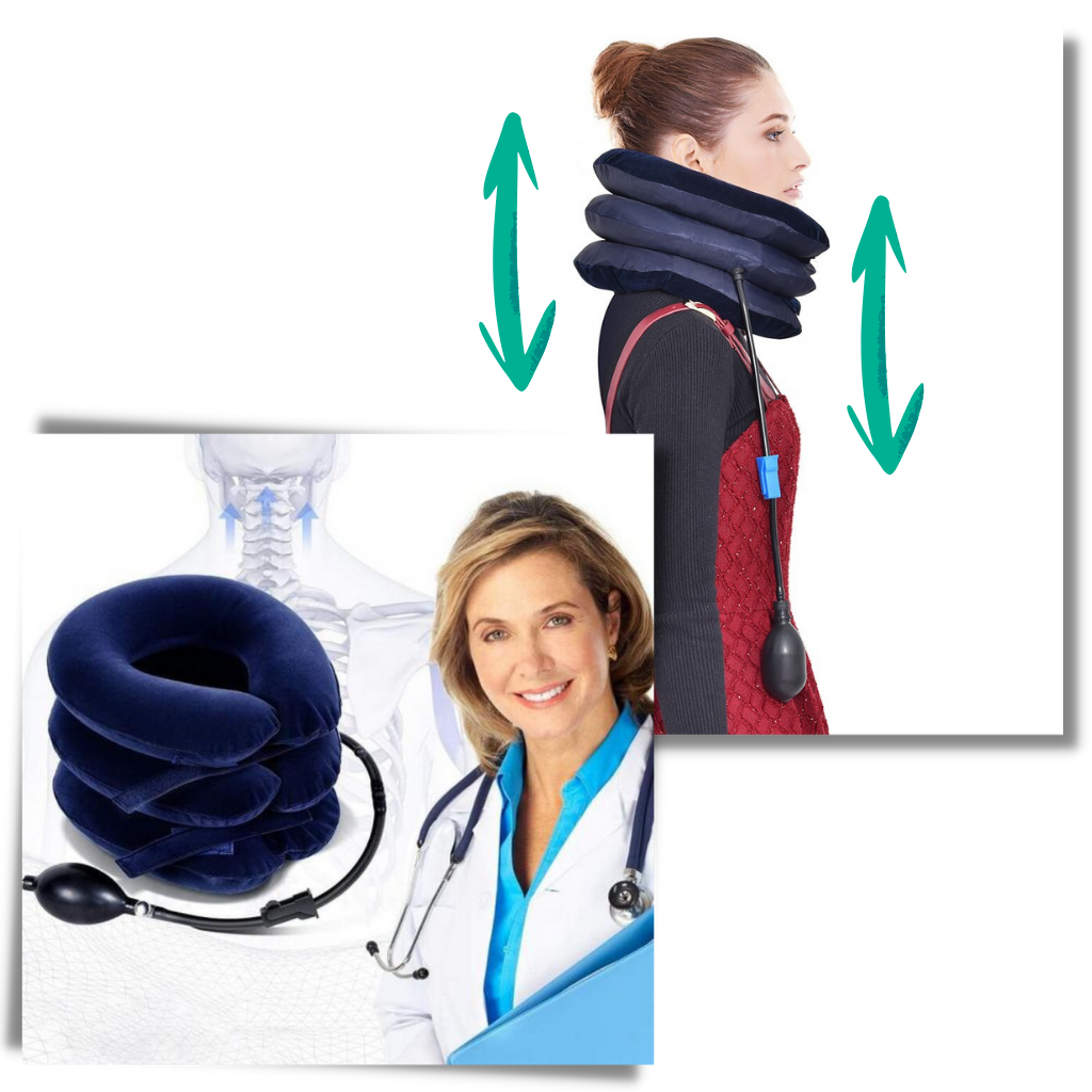 Minerve gonflable pour soutien des cervicales