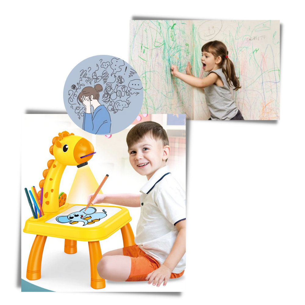 Planche à dessin de projection pour enfants