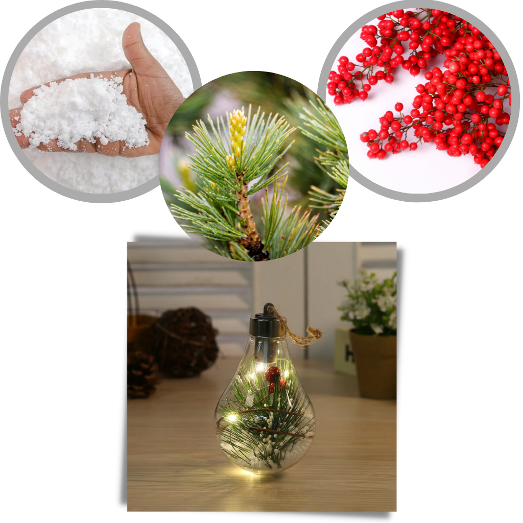 Ampoule Boule de Noël Transparente à LED