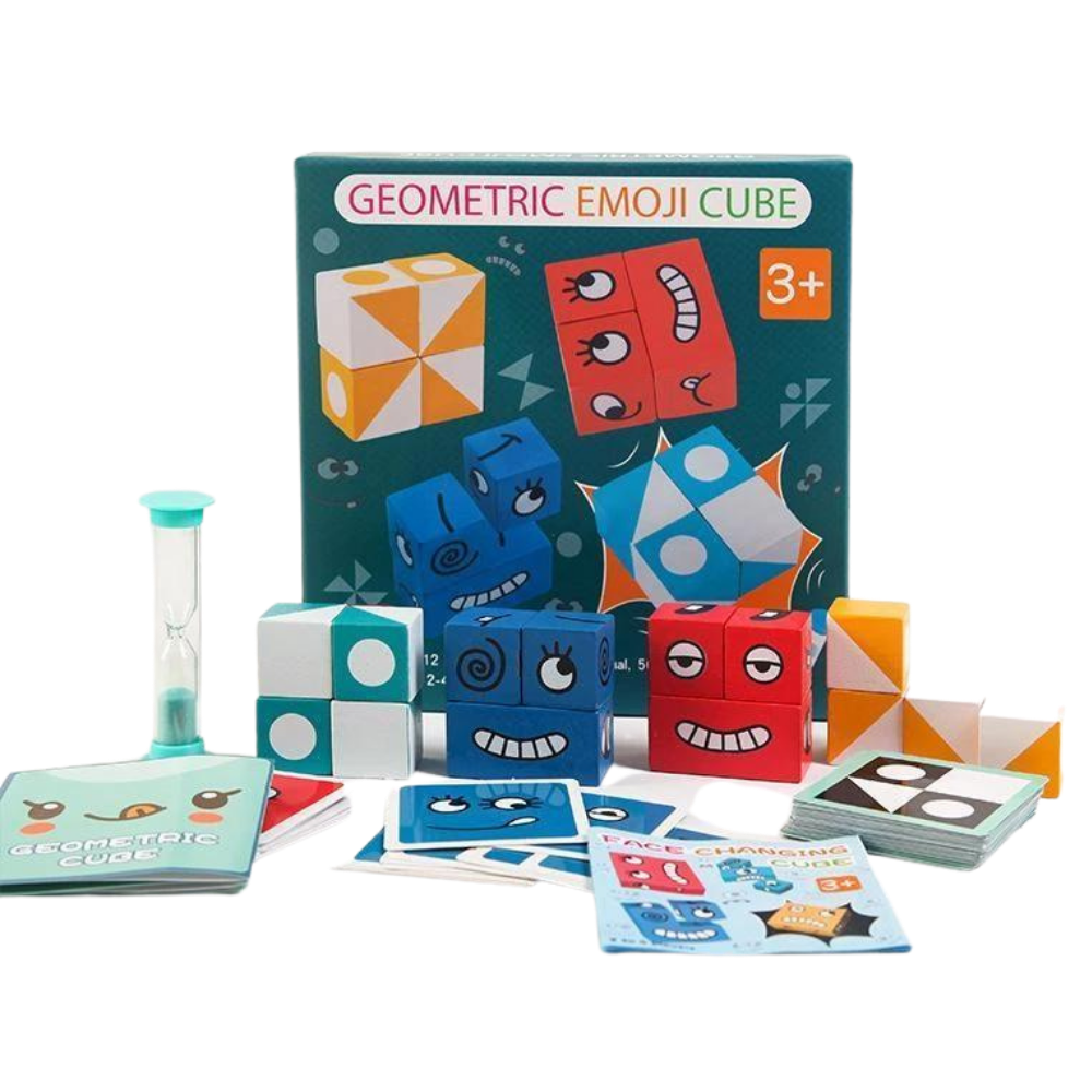 Jeu Montessori à Cubes Emoji Magiques