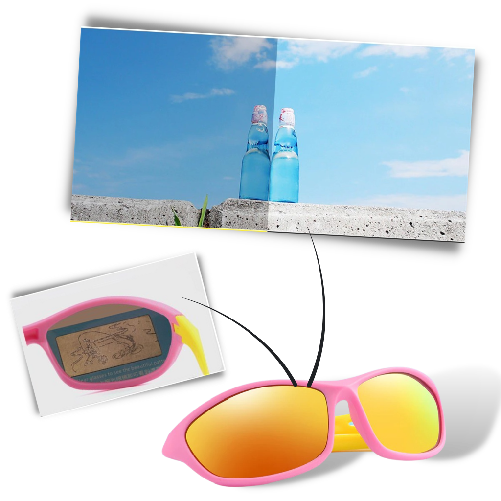 Lunettes de soleil de sport polarisantes avec sangle pour enfants