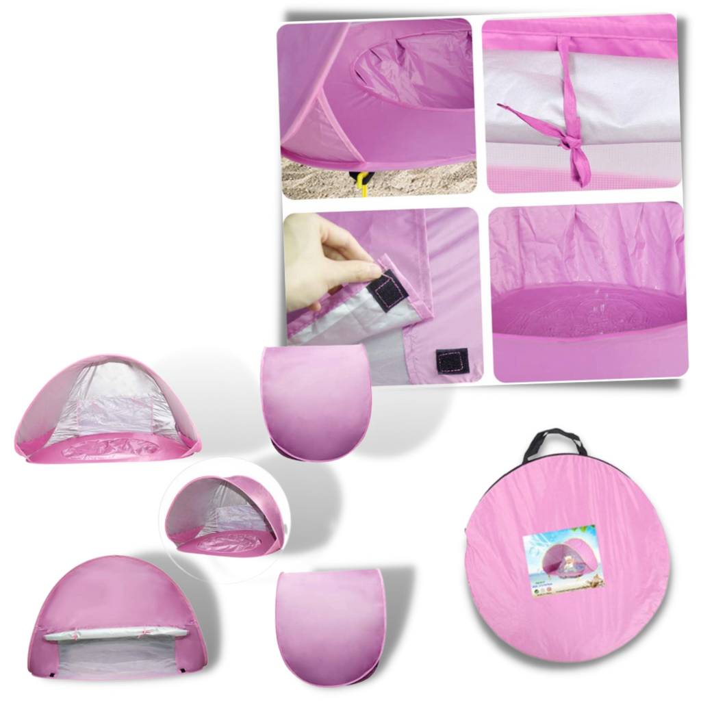 Tente de plage portative pour bébé avec mini-piscine