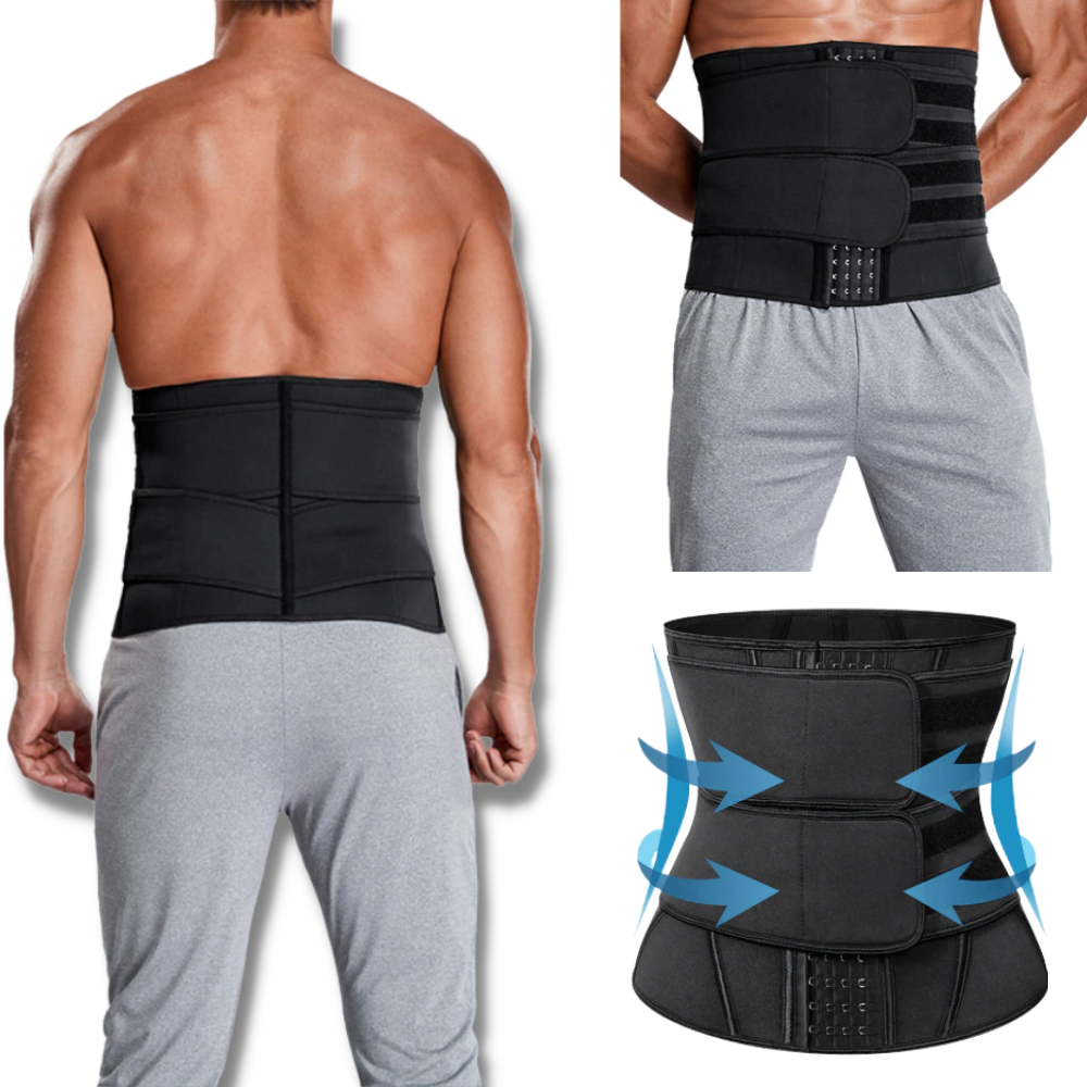 Ceinture amincissante chauffante à double sangle