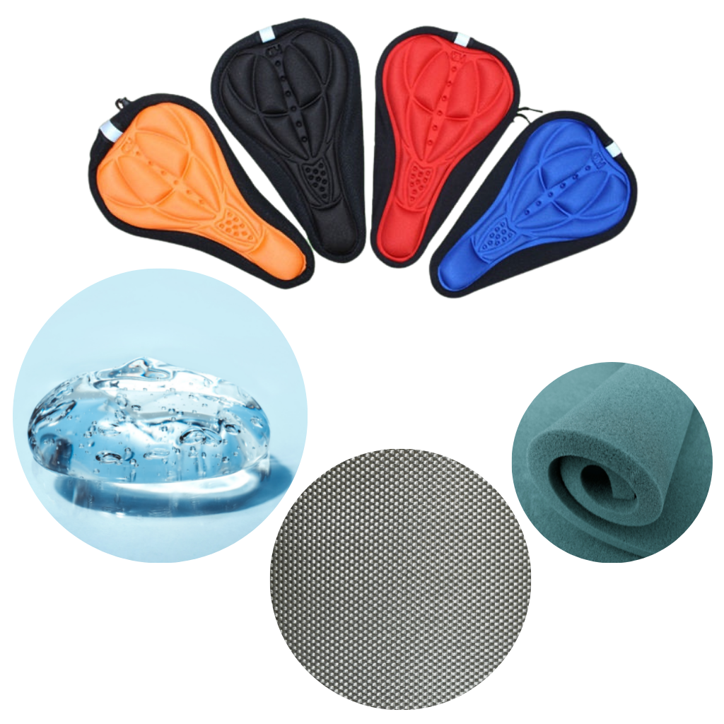 Coussin de selle de vélo rembourré en gel de silicone