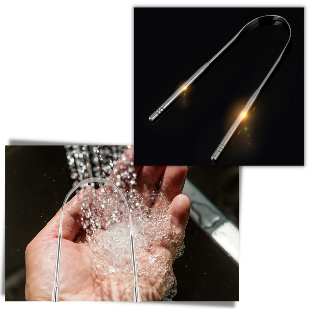 Brosse-langue en acier inoxydable