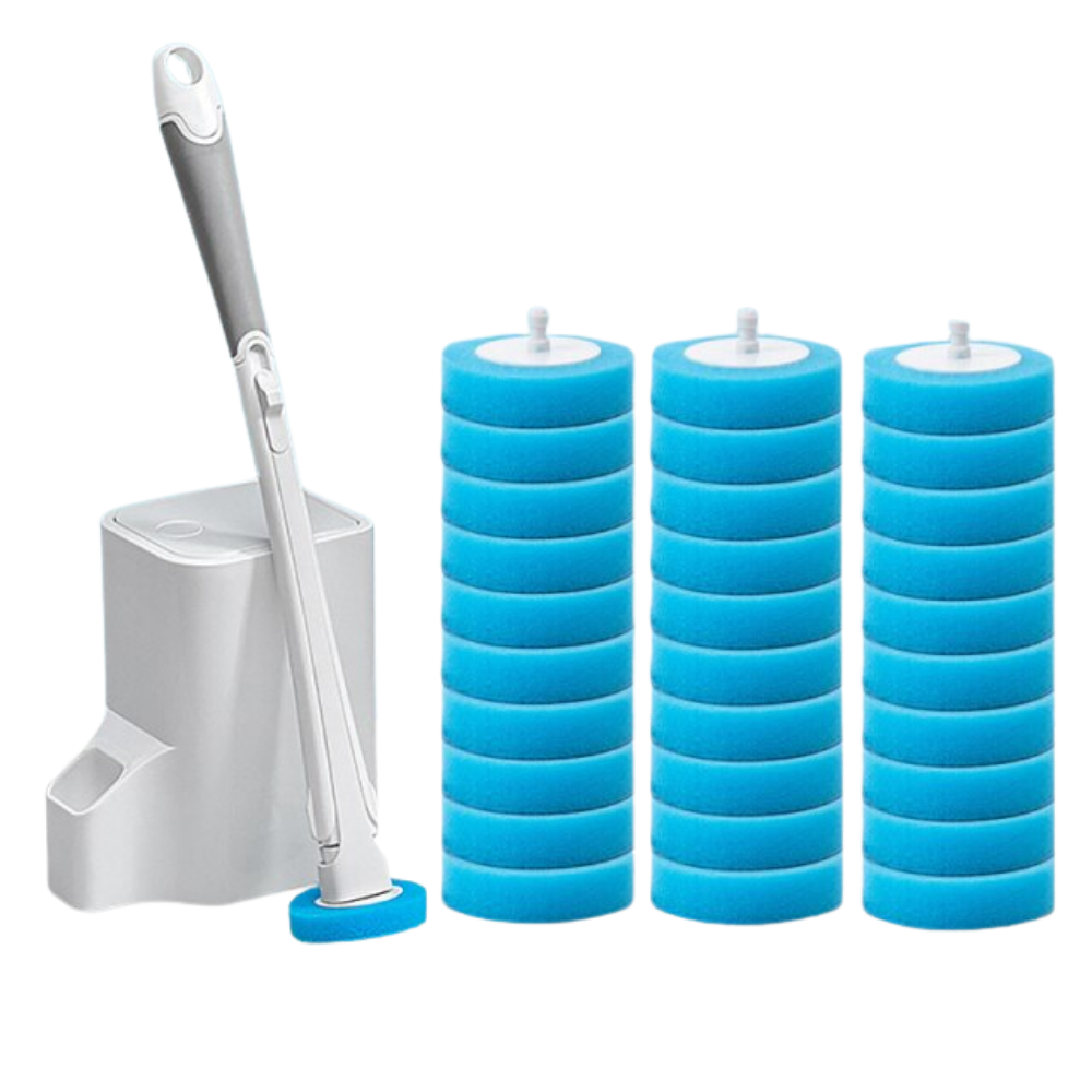 Ensemble de brosses de toilettes jetables