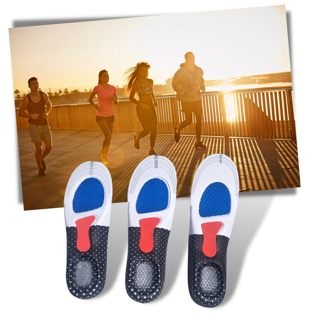Semelles unisexes en gel pour chaussures de course