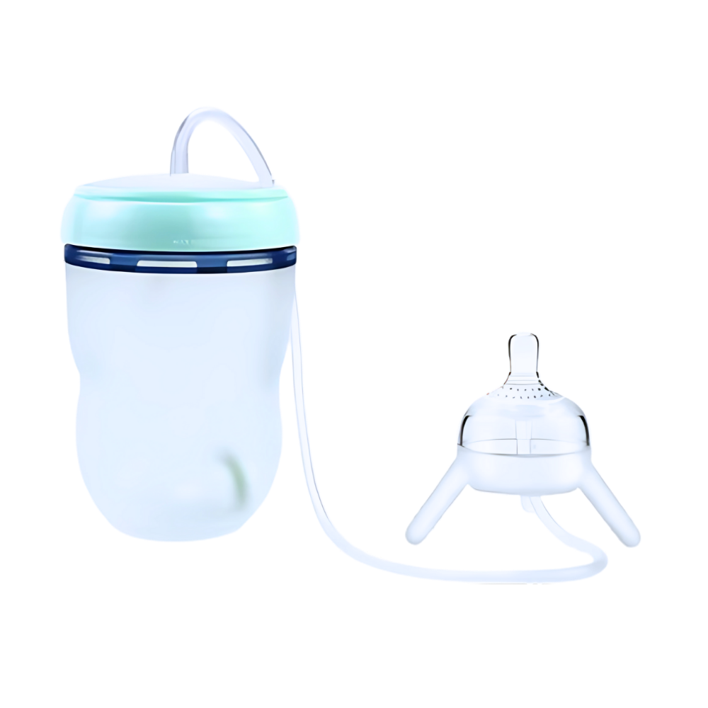 Biberon auto-alimenté avec valve anti-colique