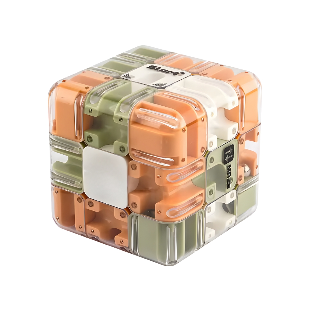 Cube labyrinthe Brain Builder puzzle 3D à bille