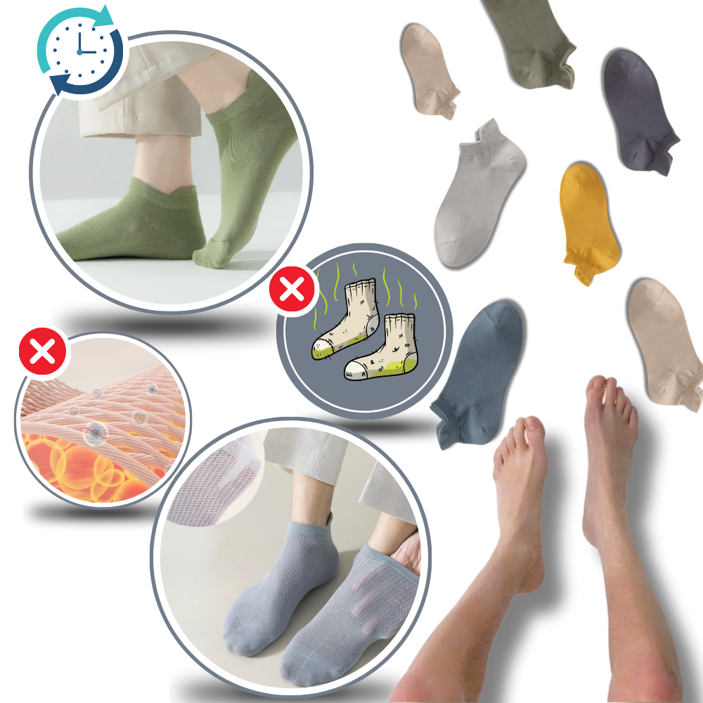 Soquettes respirantes à évacuation d'humidité pour homme