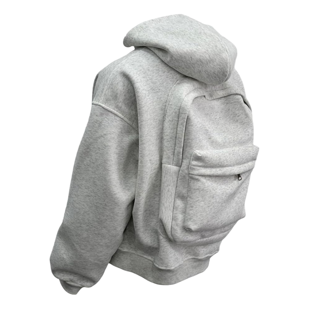 Sweat à capuche avec sac à dos intégré