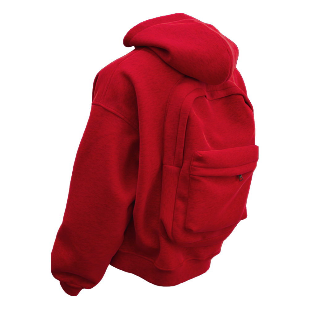Sweat à capuche avec sac à dos intégré