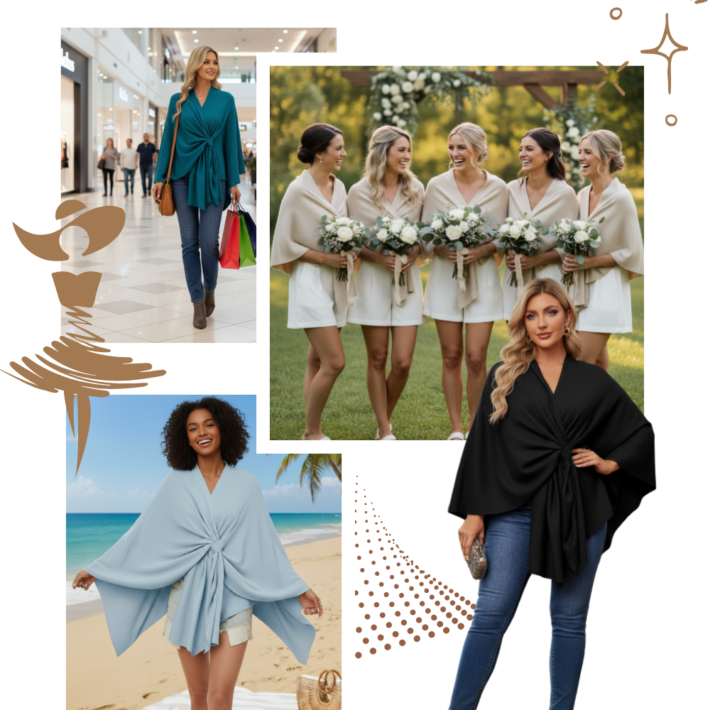 Veste poncho tricoté chic pour femme
