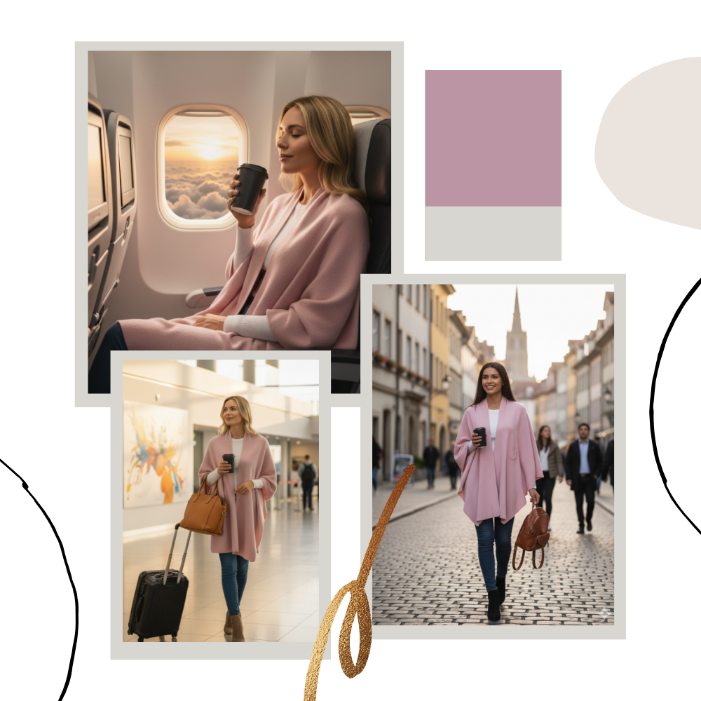 Veste poncho tricoté chic pour femme