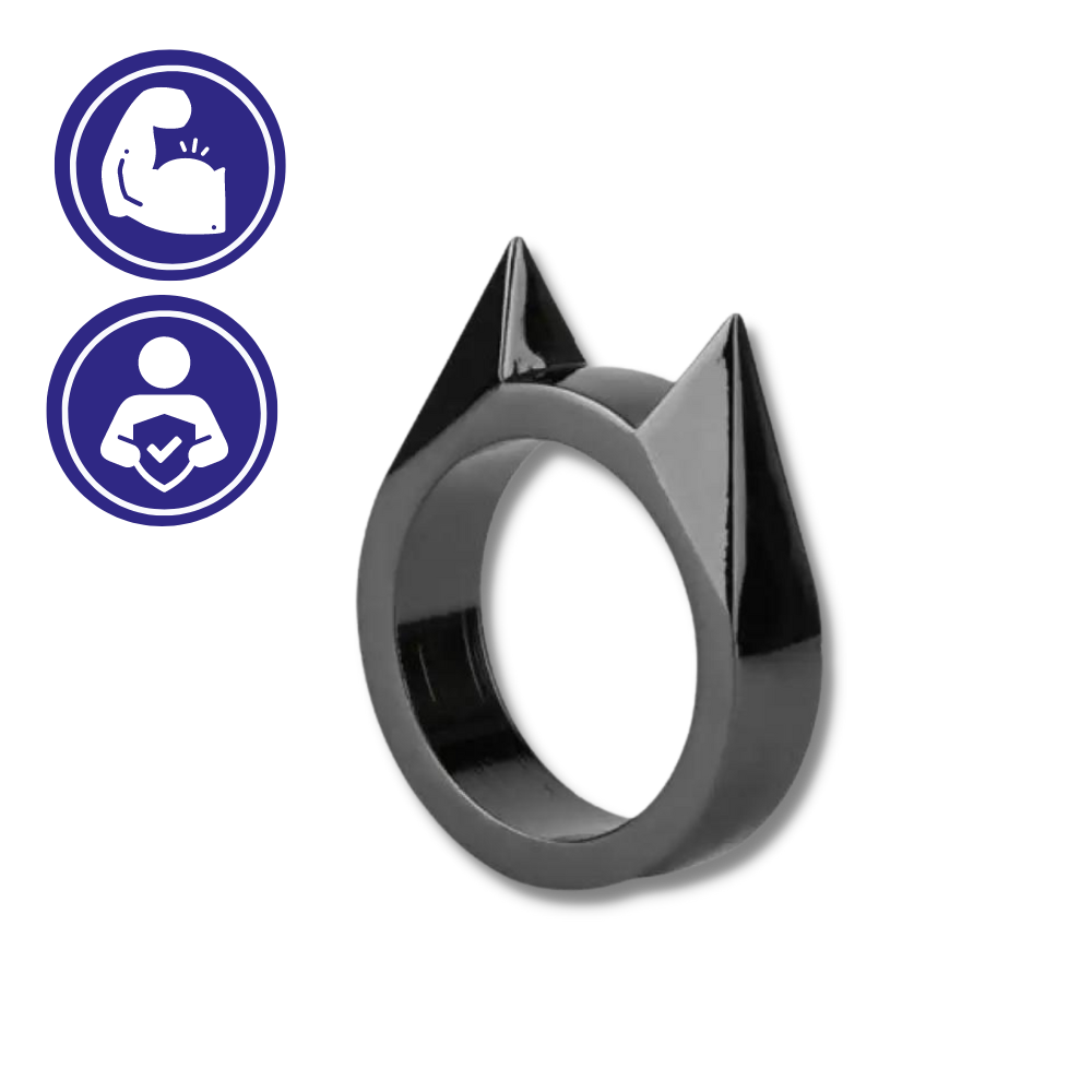 Bague d'autodéfense oreilles de chat
