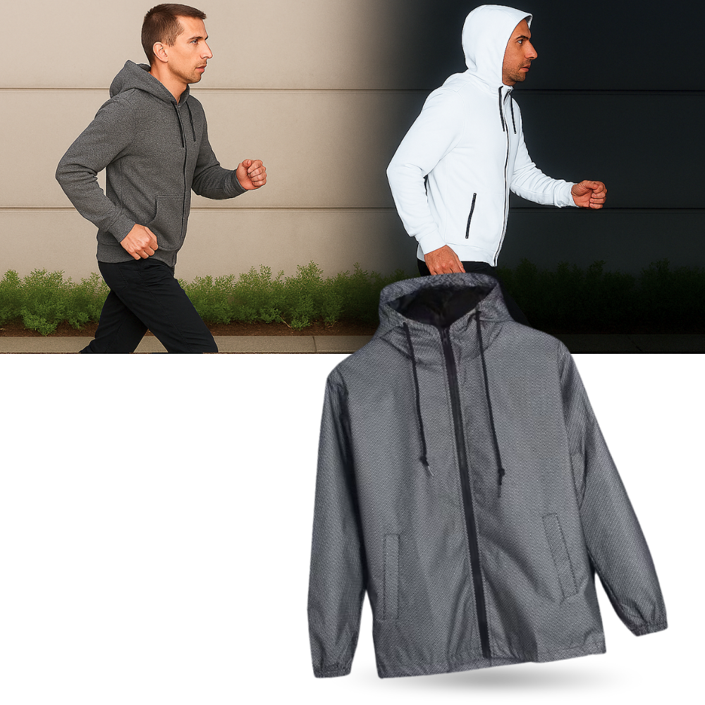Veste coupe-vent à capuche effet iridescent