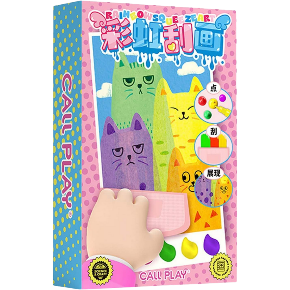 Kit peinture à pois et raclette pour enfants