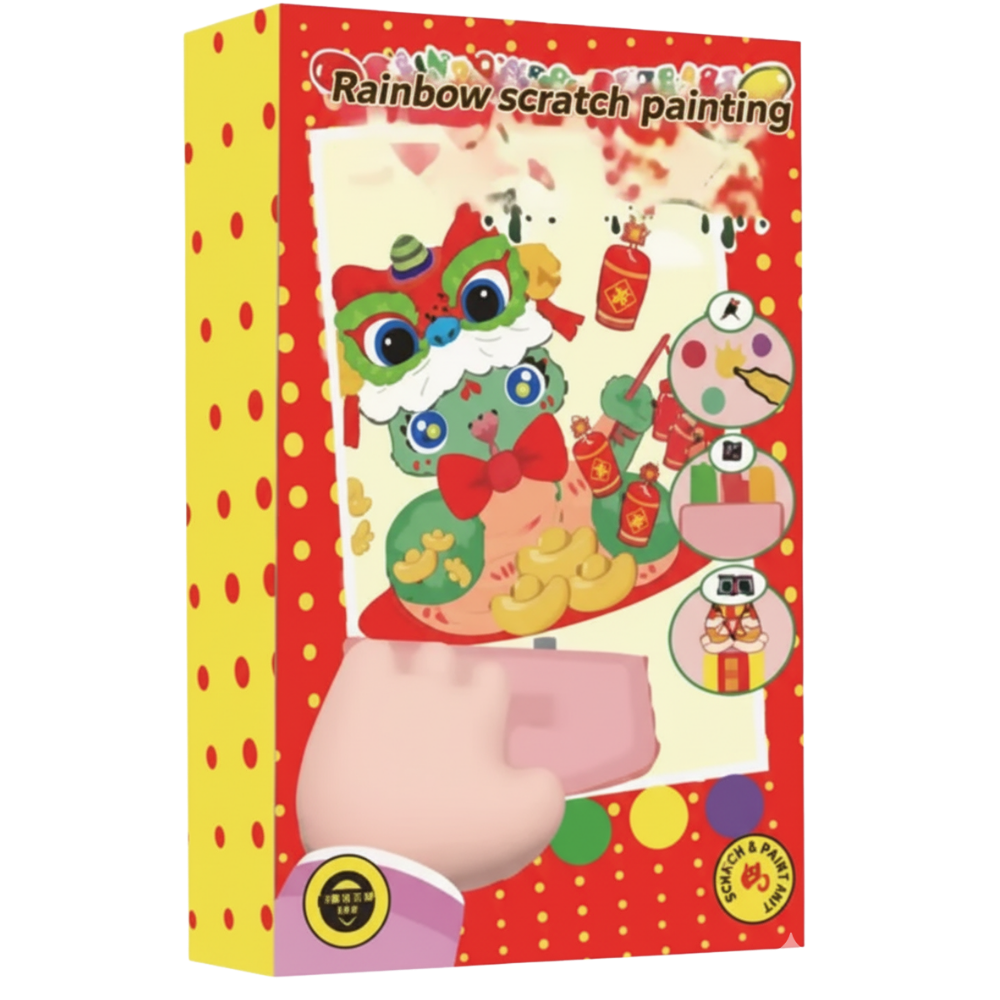 Kit peinture à pois et raclette pour enfants