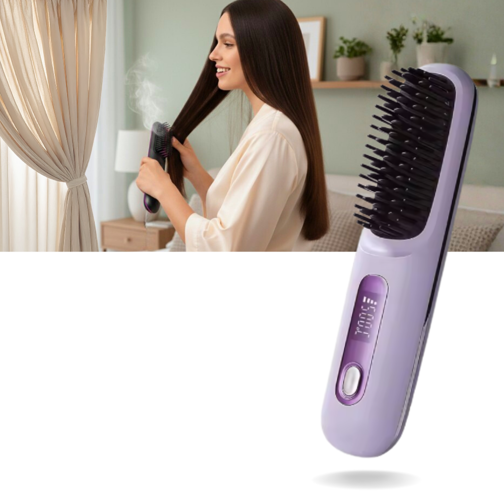 Brosse chauffante lissante sans fil
