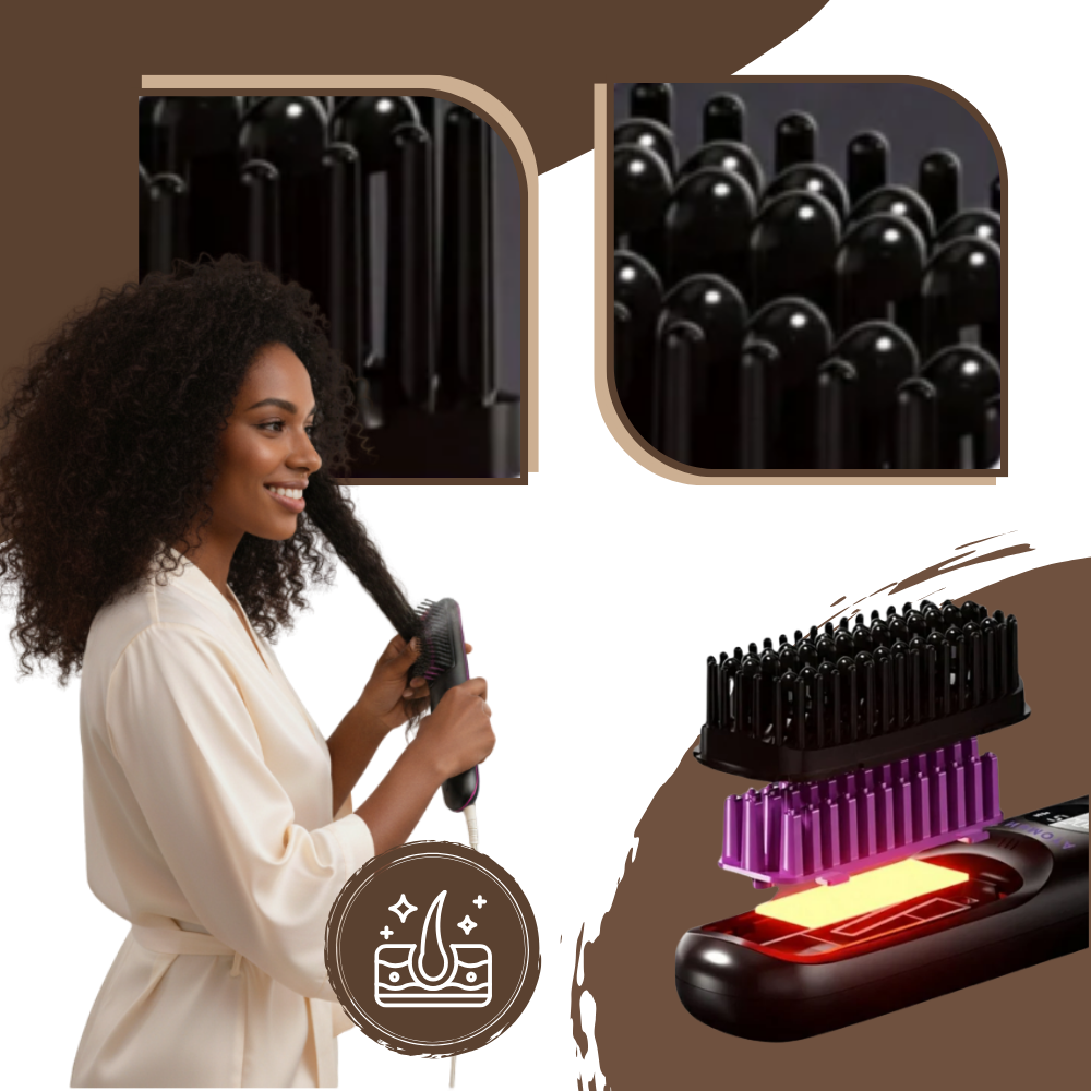 Brosse chauffante lissante sans fil