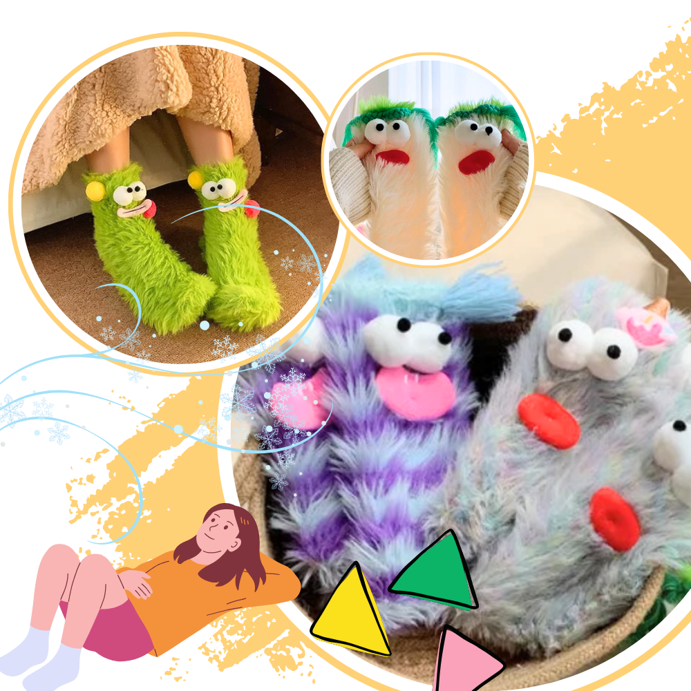 Chaussettes Funky en velours corail