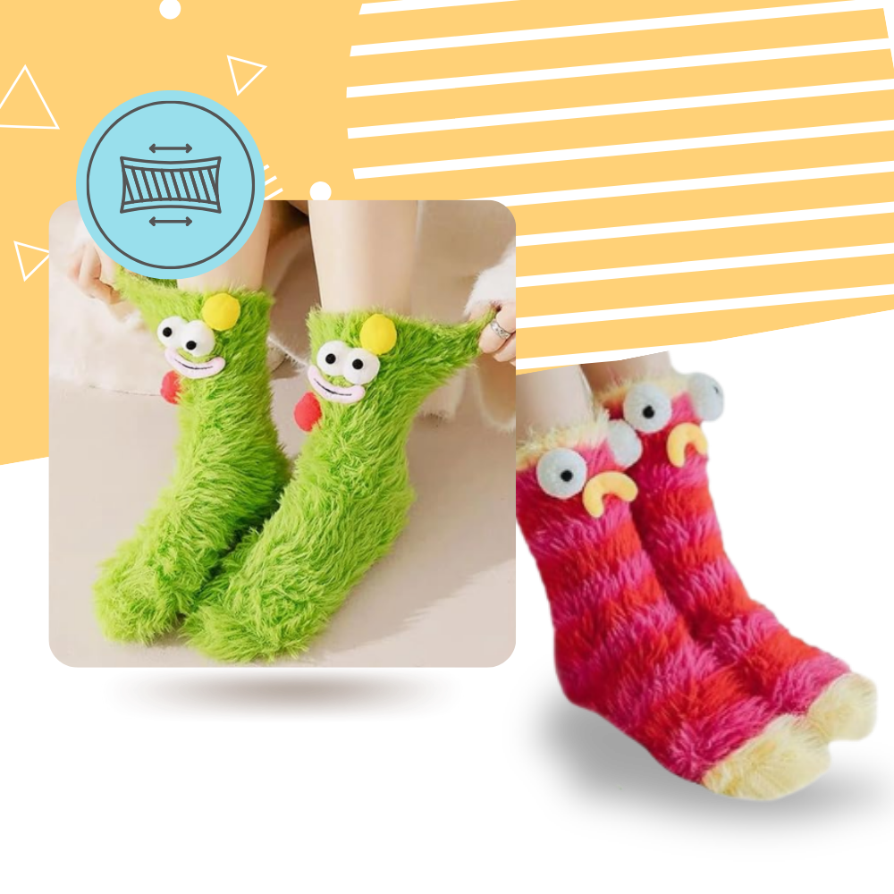 Chaussettes Funky en velours corail