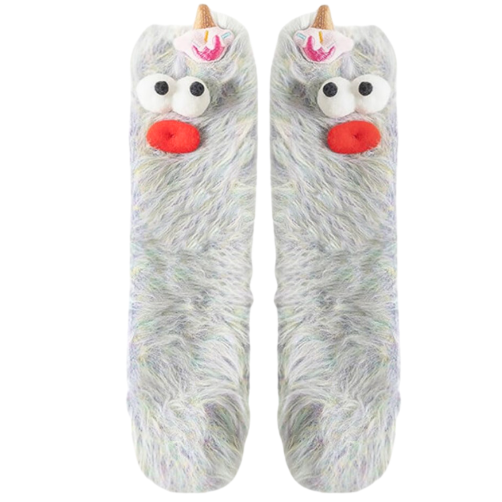 Chaussettes Funky en velours corail